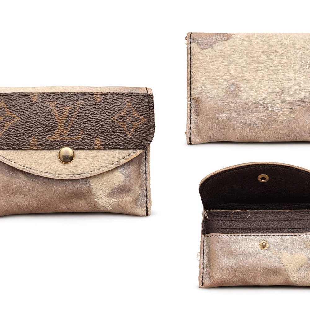 Louis Vuitton Monogram Upcycled Calf Hair Mini Wallet / Card Holder - Picture 3 of 3